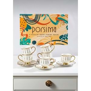 Porsima 2024IM00009 Zambak 6 Lı Fincan Takımı