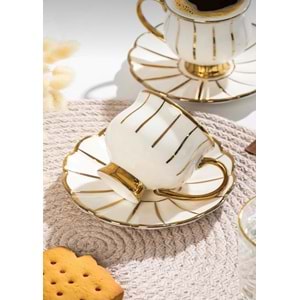 Porsima 2024IM00009 Zambak 6 Lı Fincan Takımı