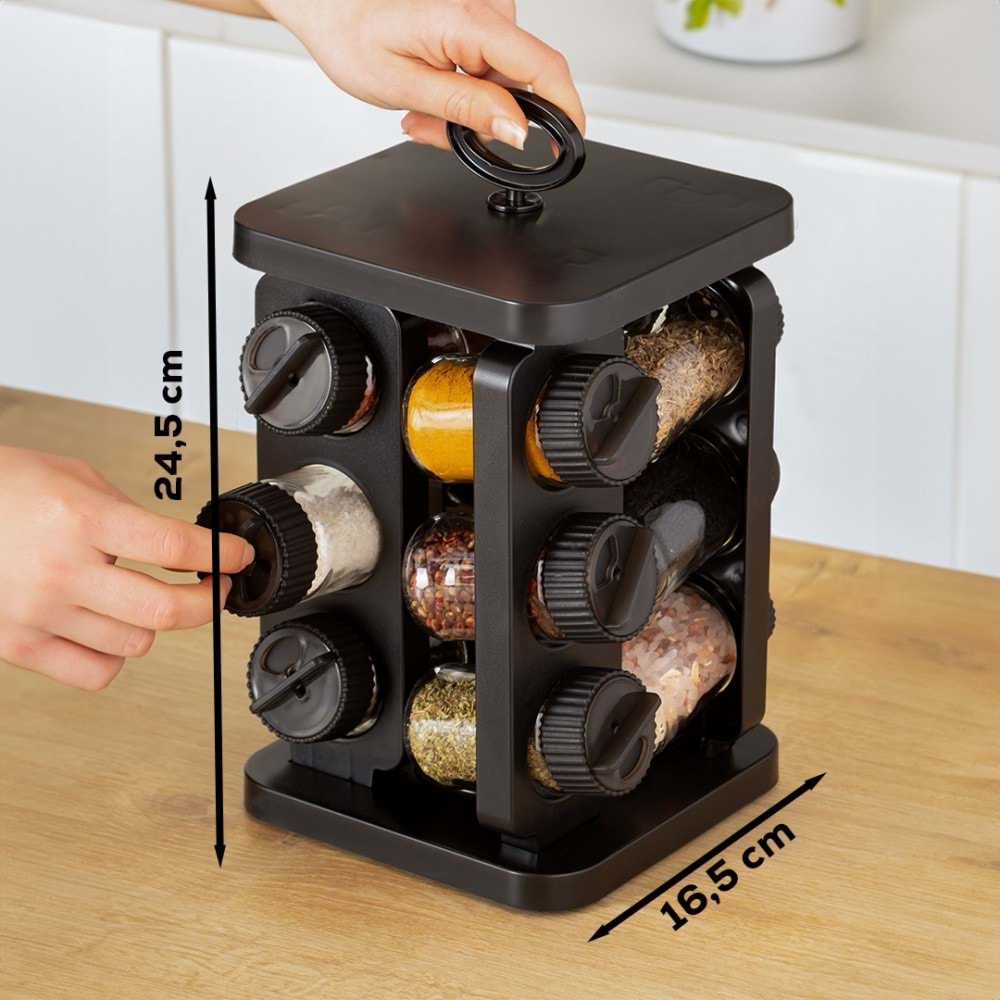 Porsima 1080 Siyah Döner Baharatlık