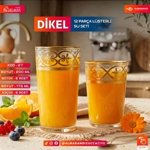 Elmas 12 Prç İşlemeli Bardak Seti (4 Paket)