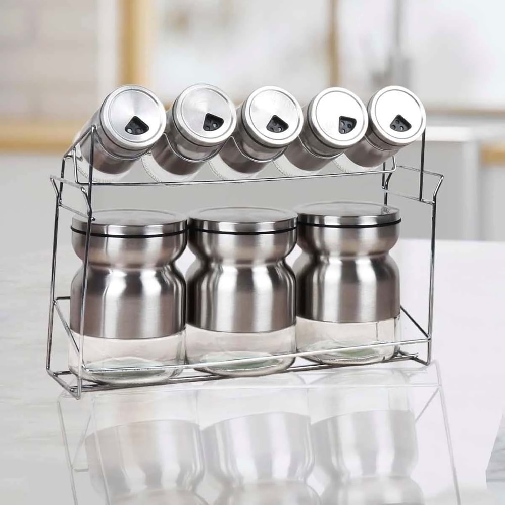 Ms Morry 13626 8 Li Cam Baharatlık Metal (4 Paket)