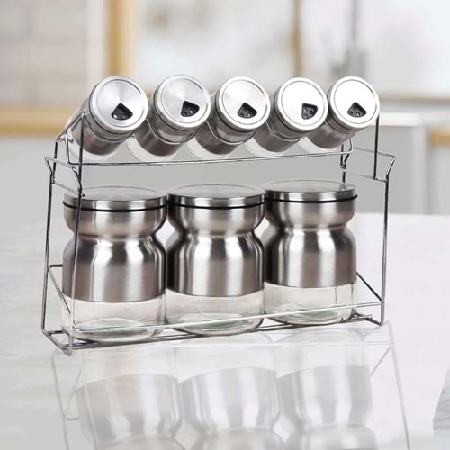 Ms Morry 13626 8 Li Cam Baharatlık Metal (4 Paket)