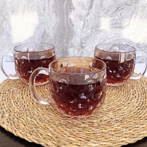 Herencıa Boncuklu Kulplu Bardak Sade (36 Adet)