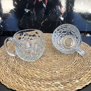 Herencıa Boncuklu Kulplu Bardak Sade (36 Adet)