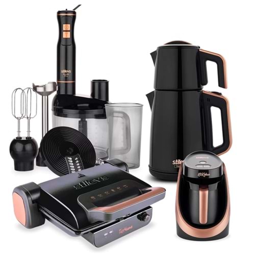 Stilevs Black Quartz Serisi 4 Lü Paket Siyah