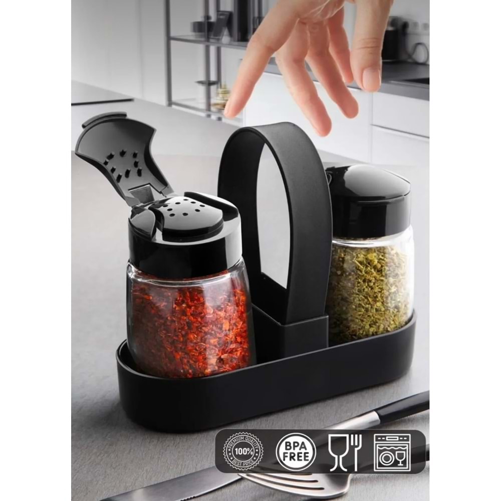 Qlux Drop Standlı Tuzluk Set (15 Adet)