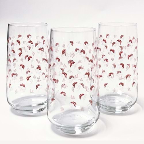 Lav Lal376 Sb5027Ad 3 Lü Desenli Meşrubat Bardak (16 Paket)