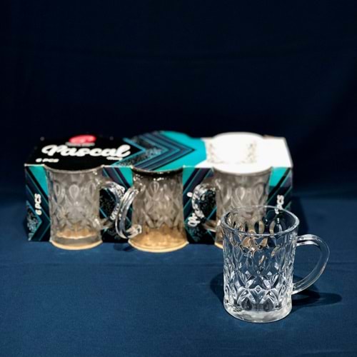 Galaxy Glass Pascal 6 Lı Kulplu Bardak (8 Paket)