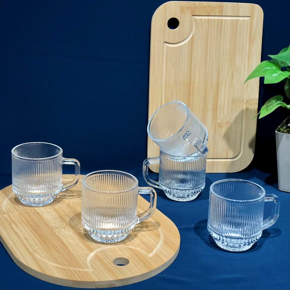 Herencıa Fulya 6 Lı Kulplu Bardak (8 Paket)