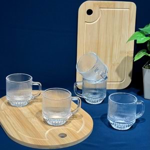 Herencıa Fulya 6 Lı Kulplu Bardak (8 Paket)