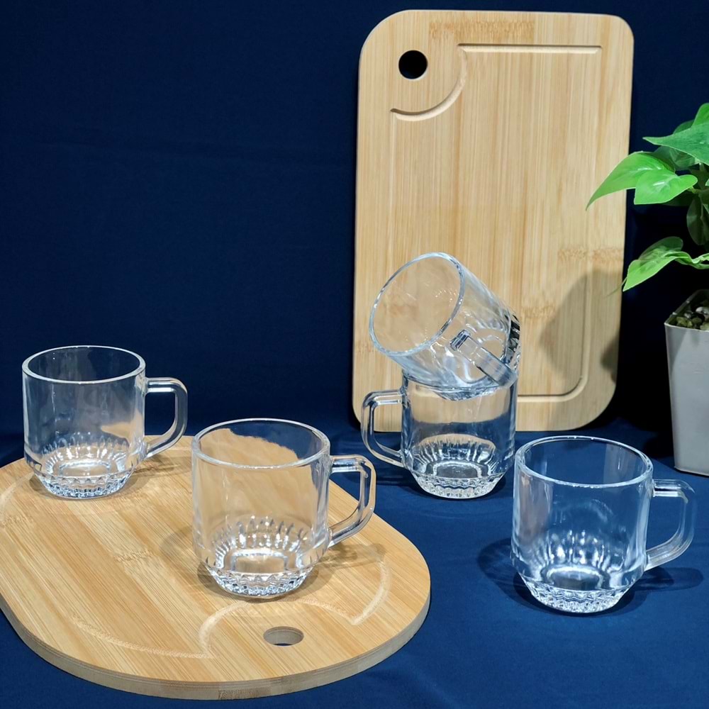 Herencıa Fulya 6 Lı Kulplu Bardak (8 Paket)