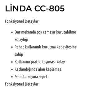 Cıngıllıoğlu Cc-805 Linda Kurutmalık (4 Adet)