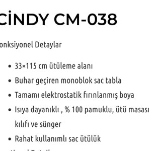 Cıngıllıoğlu Cm-038 Cindy Ütü Masası (4 Adet)