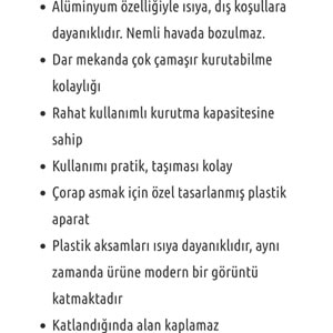 Cıngıllıoğlu Cc-080 Elisa Delüx Kurutmalık (5 Adet)