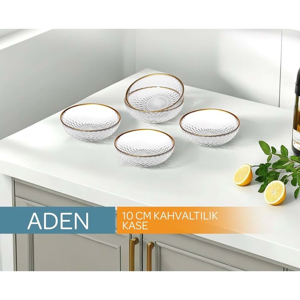 Vanes Aden GB6 10 Cm Kahvaltılık Kase Yaldızlı (12 Paket)