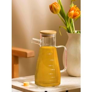 Porsima 2087 Bambu Kapaklı Yağdanlık 1000Ml (24 Paket)