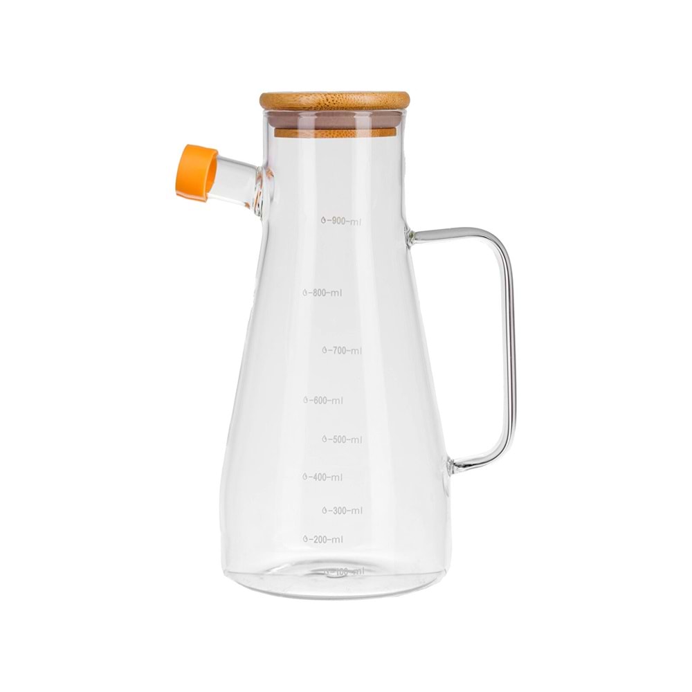 Porsima 2087 Bambu Kapaklı Yağdanlık 1000Ml (24 Paket)