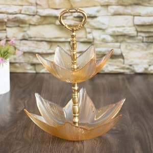 Lotus Katlı Kurabiyelik Lüster Oranj (8 Paket)