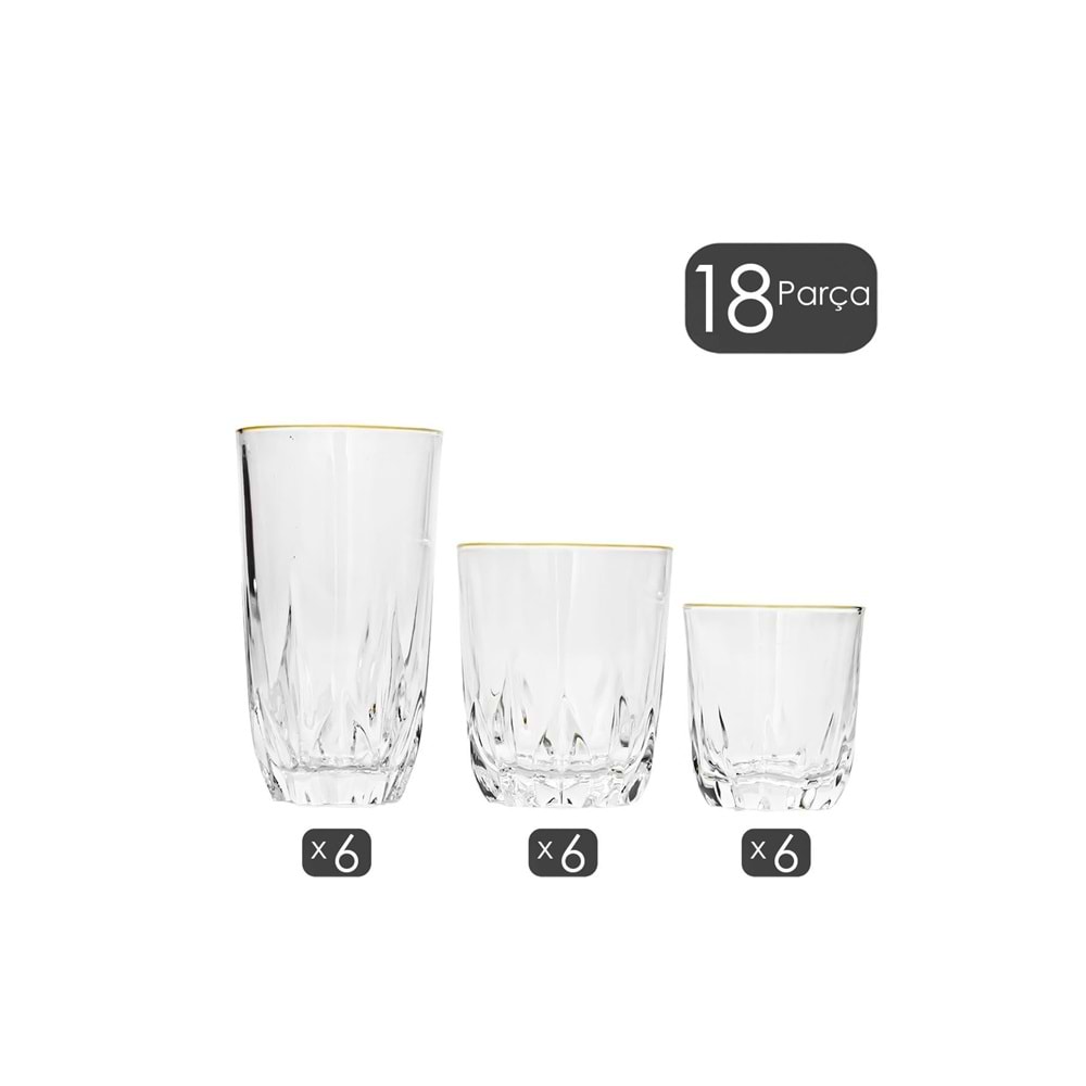 Rayan Fileli Berlin 18 Parça Bardak Takımı
