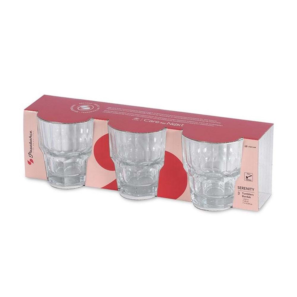 Paşabahçe 520033 3 Lü Serentıy Meşrubat Bardağı (8 Paket)