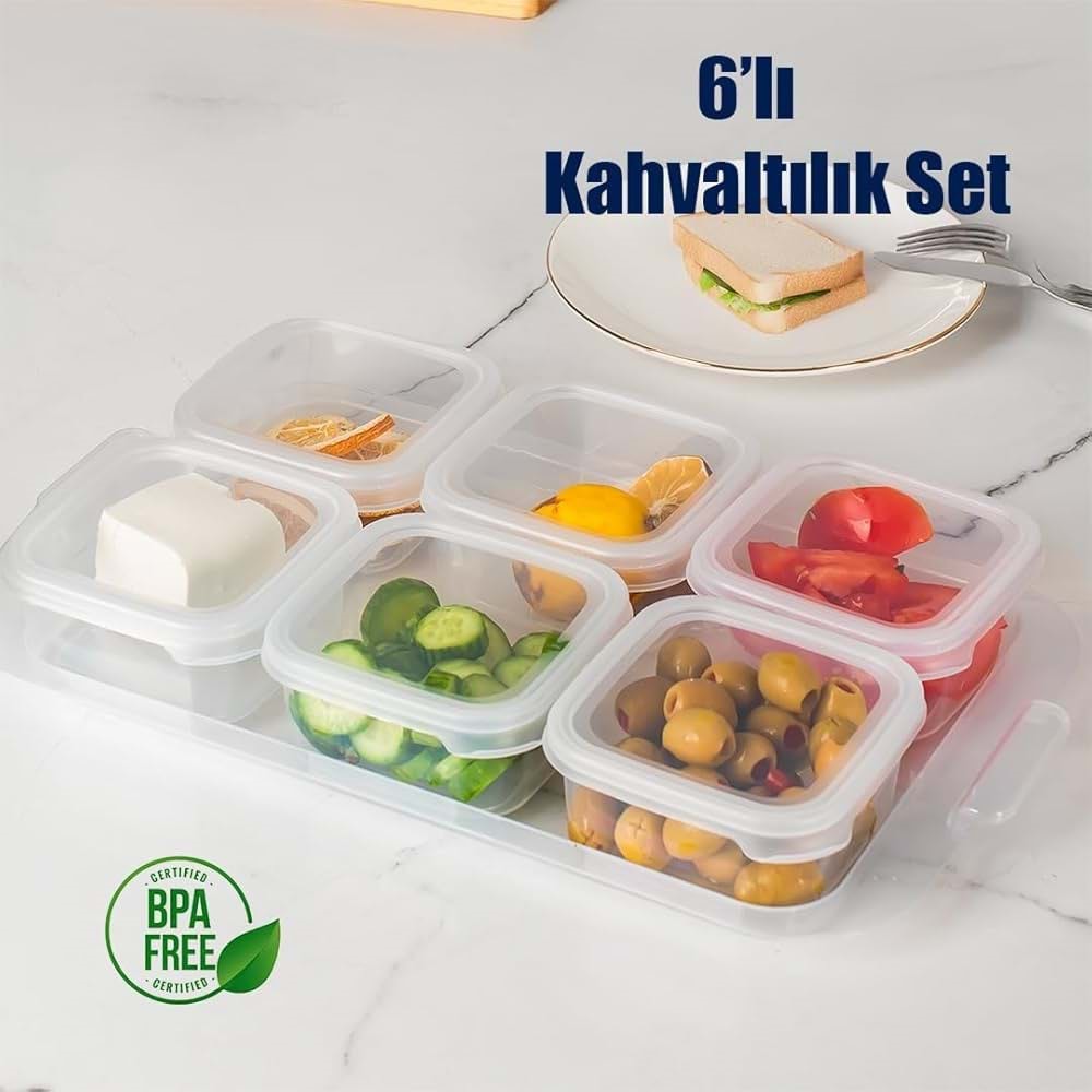 Porsima 2044 / 2043 6 Lı Kahvaltılık Şeffaf Füme (1 Paket)