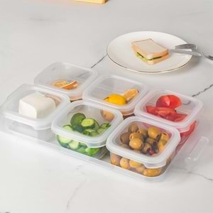 Porsima 2044 / 2043 6 Lı Kahvaltılık Şeffaf Füme (1 Paket)