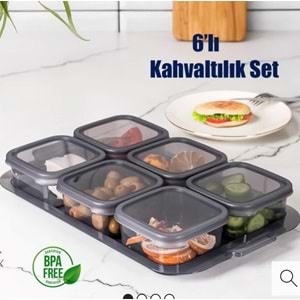 Porsima 2044 / 2043 6 Lı Kahvaltılık Şeffaf Füme (1 Paket)