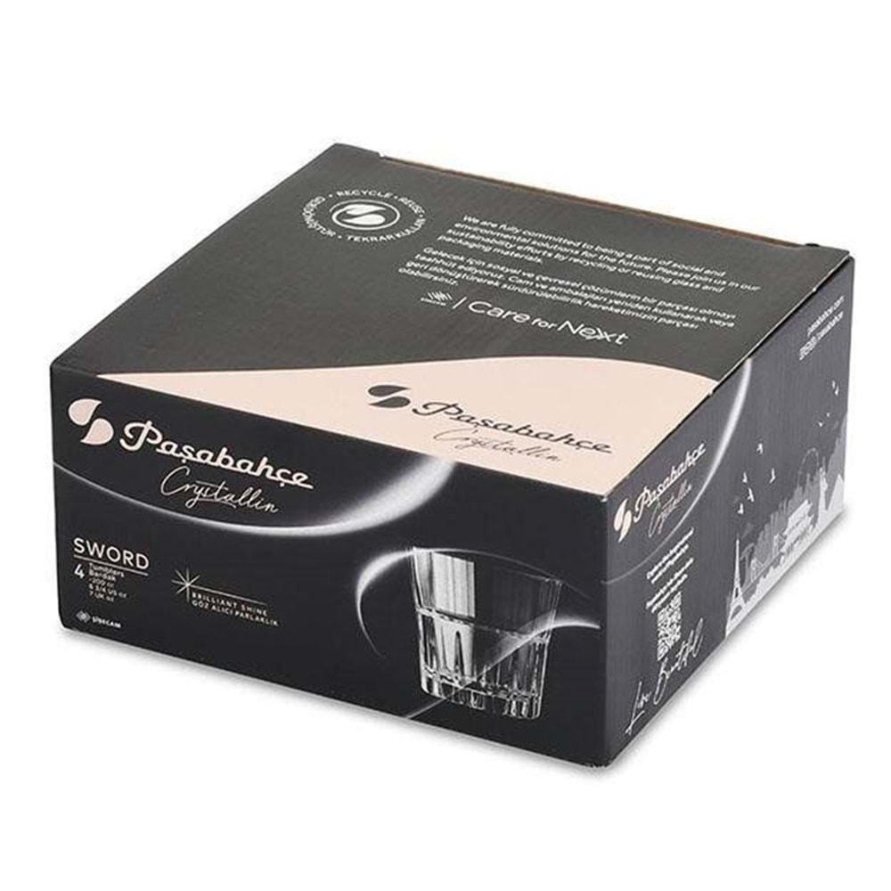 Paşabahçe 68504 4Lü Sword Meşrubat Long Bardak (6 Paket)