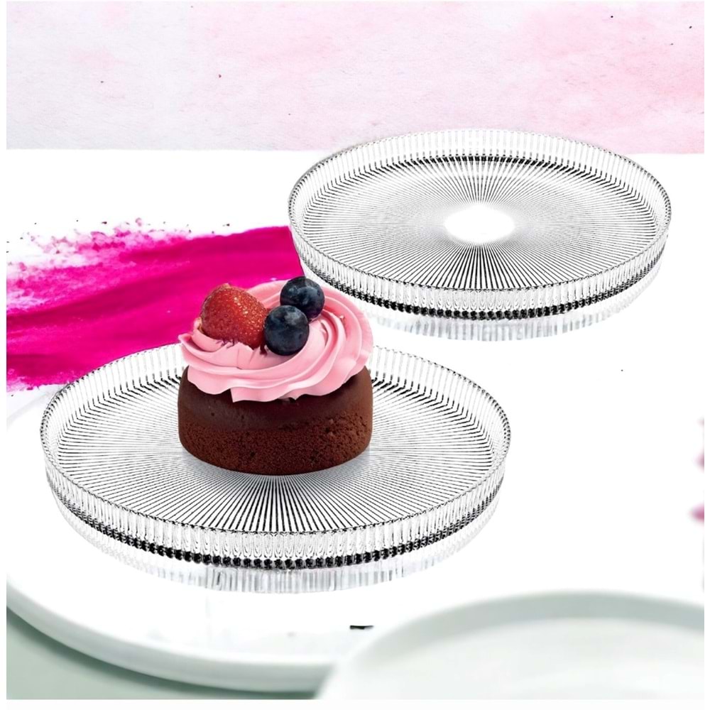 Vanes Tokyo 26 Cm Tekli Şeffaf Sunum Servis (8 Paket)