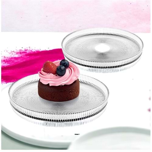 Vanes Tokyo 26 Cm Tekli Şeffaf Sunum Servis (8 Paket)