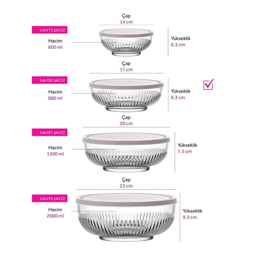 Lav Tok282Y Tokyo Tekli Salata Kasesi (12 Adet)