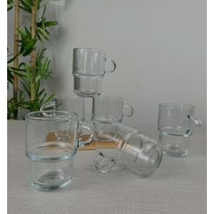 Lav Coz450F 6 Lı Kulplu Bardak (4 Paket)