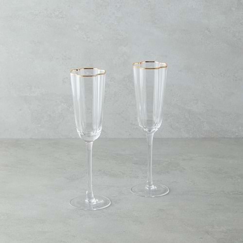 Sigma SGM10766 Helena 3 Lü Ayaklı Bardak Altın Yaldız (6 Paket)