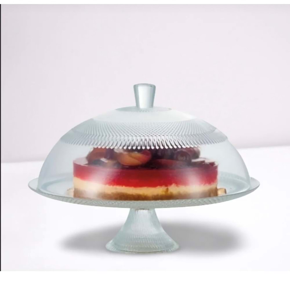 Sigma Quartz 30 Cm Ayaklı Kek Fanusu (4 Adet)