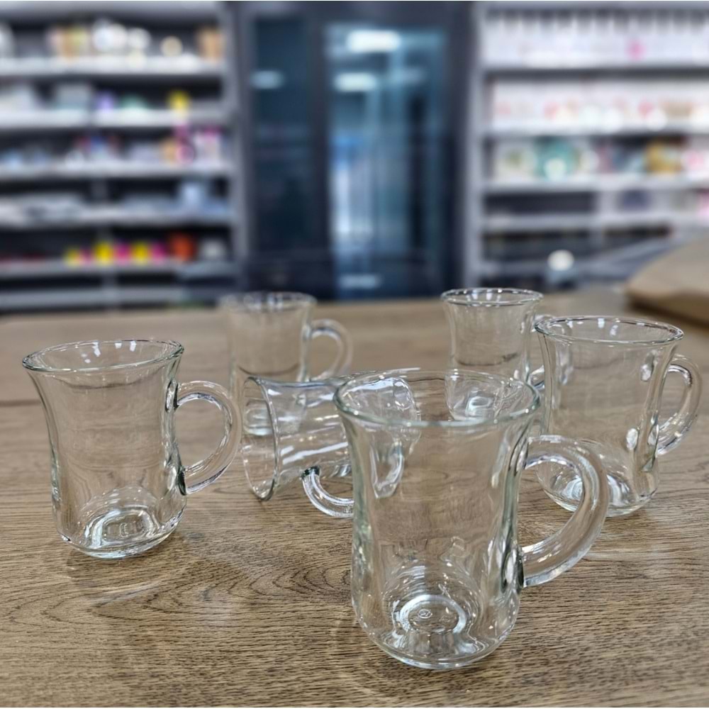 Sigma SGM10681 Tiryaki 145 CC SL6 Kulplu Bardak (8 Paket)