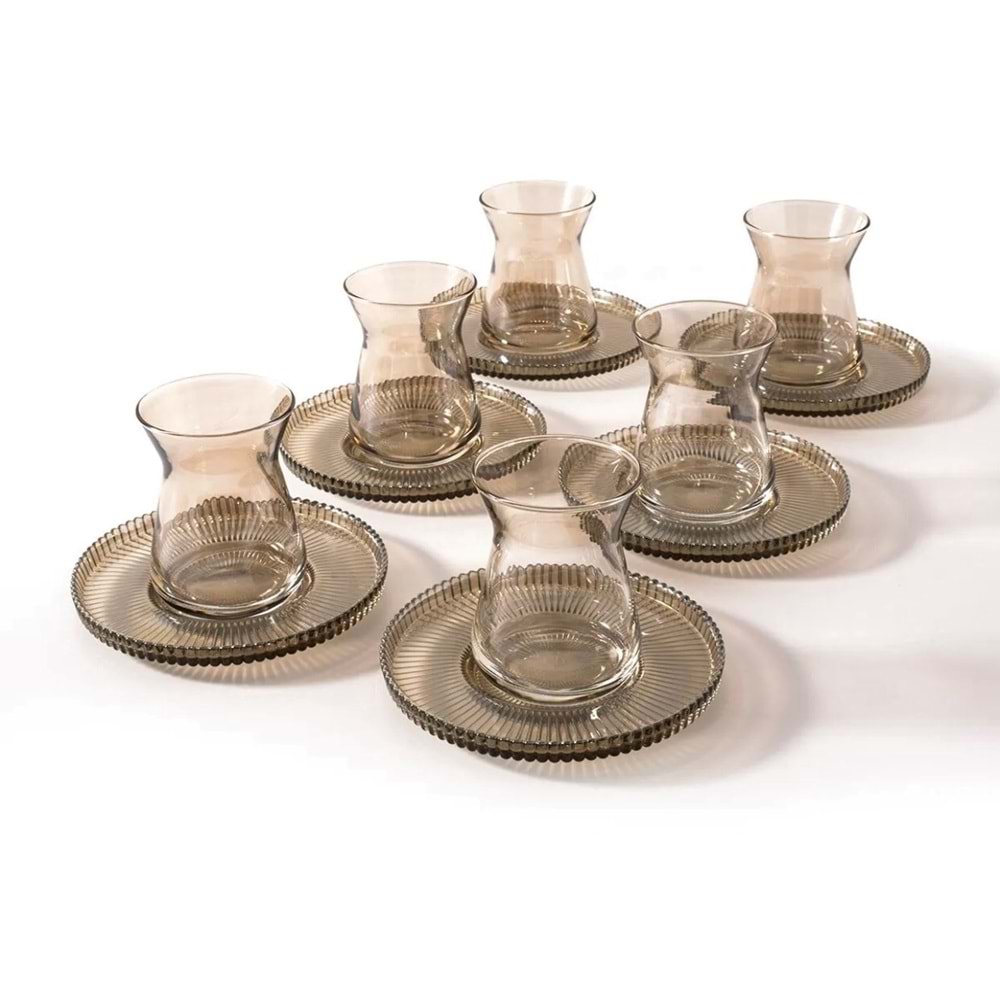 Vanes 42451 12 Parça Tokyo Çay Seti Füme (6 Paket)