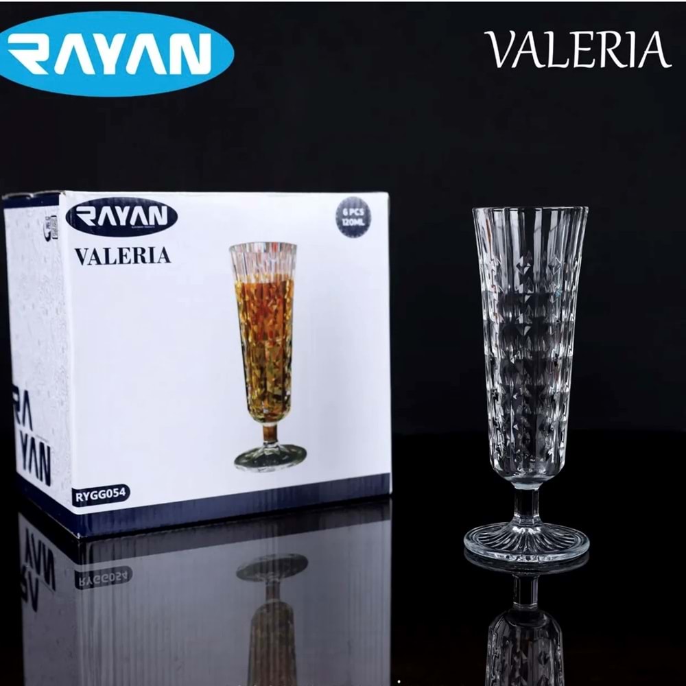 Rayan Valeria 6 Lı Flüt Bardak (8 Paket)