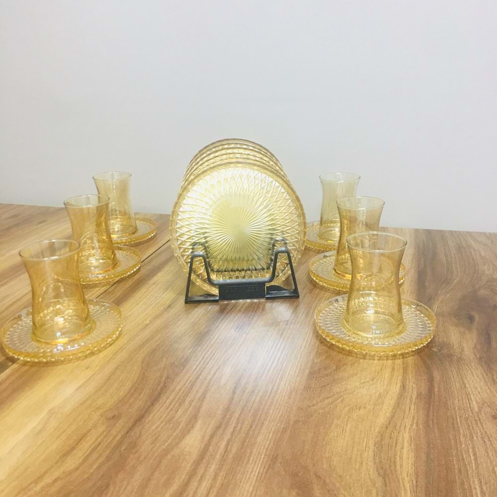 Vanes V327 18 Parça Zelazo Çay Seti Oranj (4 Paket)