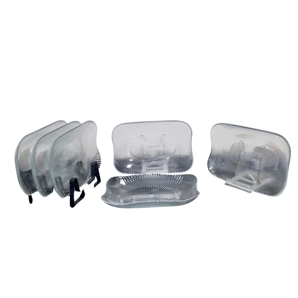 Herencıa NG 5-44 20 Cm Cam Kayık Tabağı (8 Paket)