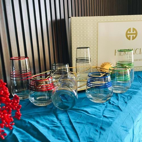 Herencıa 12 Pcs Lal Bardak Karizma 4 Renk (4 Paket)