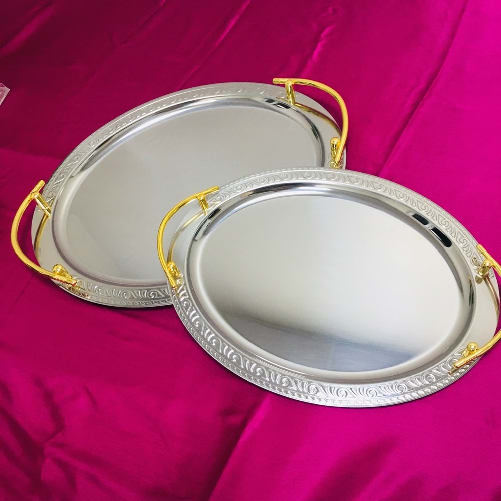 Aslan Elit Premium Gold 2 Li Çay Tepsi (10 Adet)