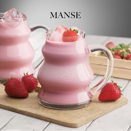 Manse 500 Ml Kulplu Bardak (24 Paket)