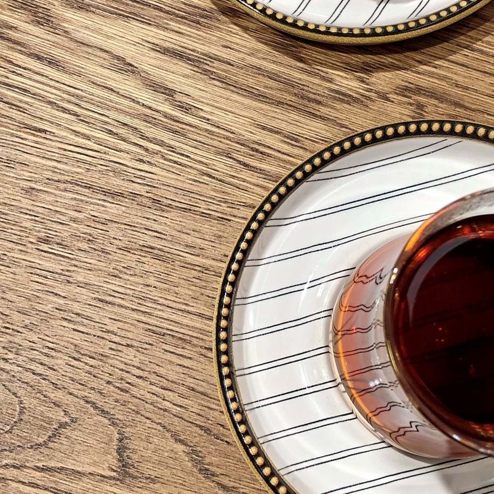 Herencıa 12 Parça Hanedan Yaldızlı Çay Seti (8 Paket)