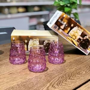 Bubbly 90 Ml Renkli 6 Lı Kahve Yanı Bardak (8 Paket)