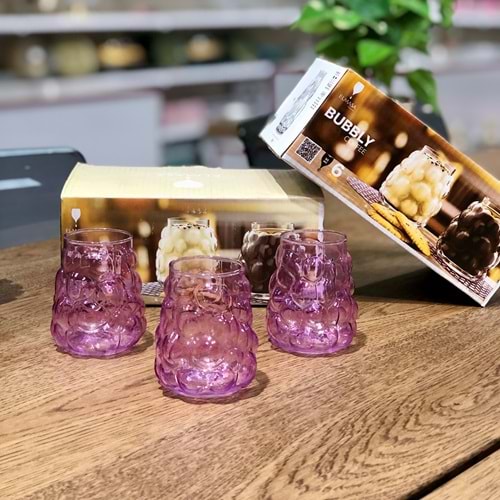 Bubbly 90 Ml Renkli 6 Lı Kahve Yanı Bardak (8 Paket)