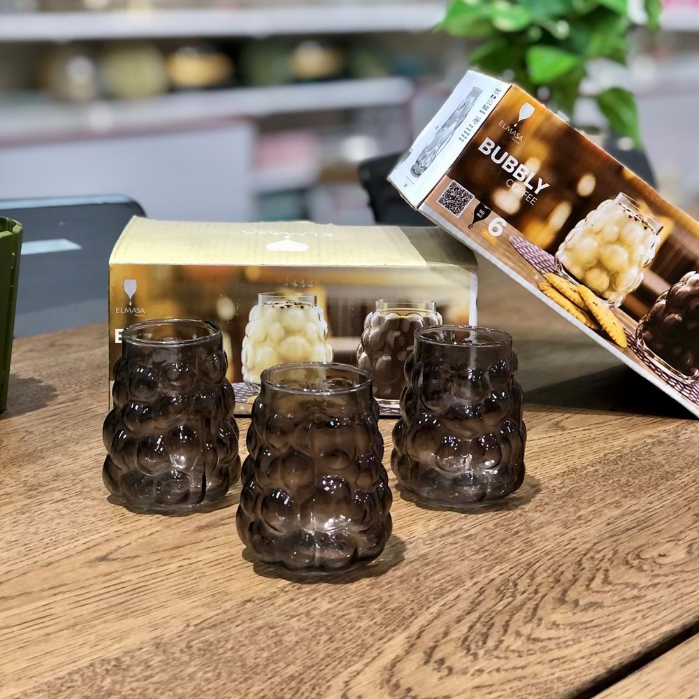 Bubbly 90 Ml Renkli 6 Lı Kahve Yanı Bardak (8 Paket)