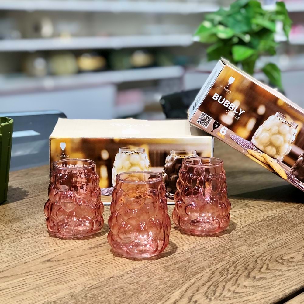 Bubbly 90 Ml Renkli 6 Lı Kahve Yanı Bardak (8 Paket)