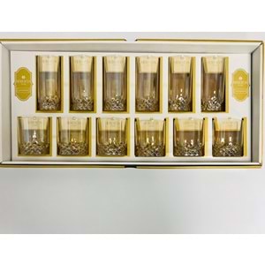 Herencıa Haseki 12 Parça Bardak Seti Bal Lüster (4 Paket)
