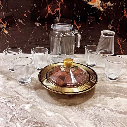 Vanes Harem 10 Prç Gold Zemzem ve Hurma Seti (6 Paket)