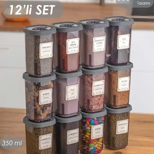 Porsima 1059 Baharatlık 12'Li Şeffaf 350Cc